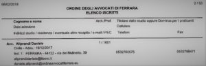L'Avvocato Daniele Aliprandi nell'Elenco degli Avvocati disponibili al patrocinio a Spese dello Stato in materia civile